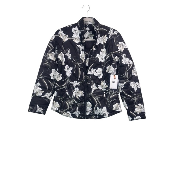 TAIL Ethereal Blooms Brielle Quilted Golf Jacket UPF50 Black Floral XS NWT - Picture 9 of 12
